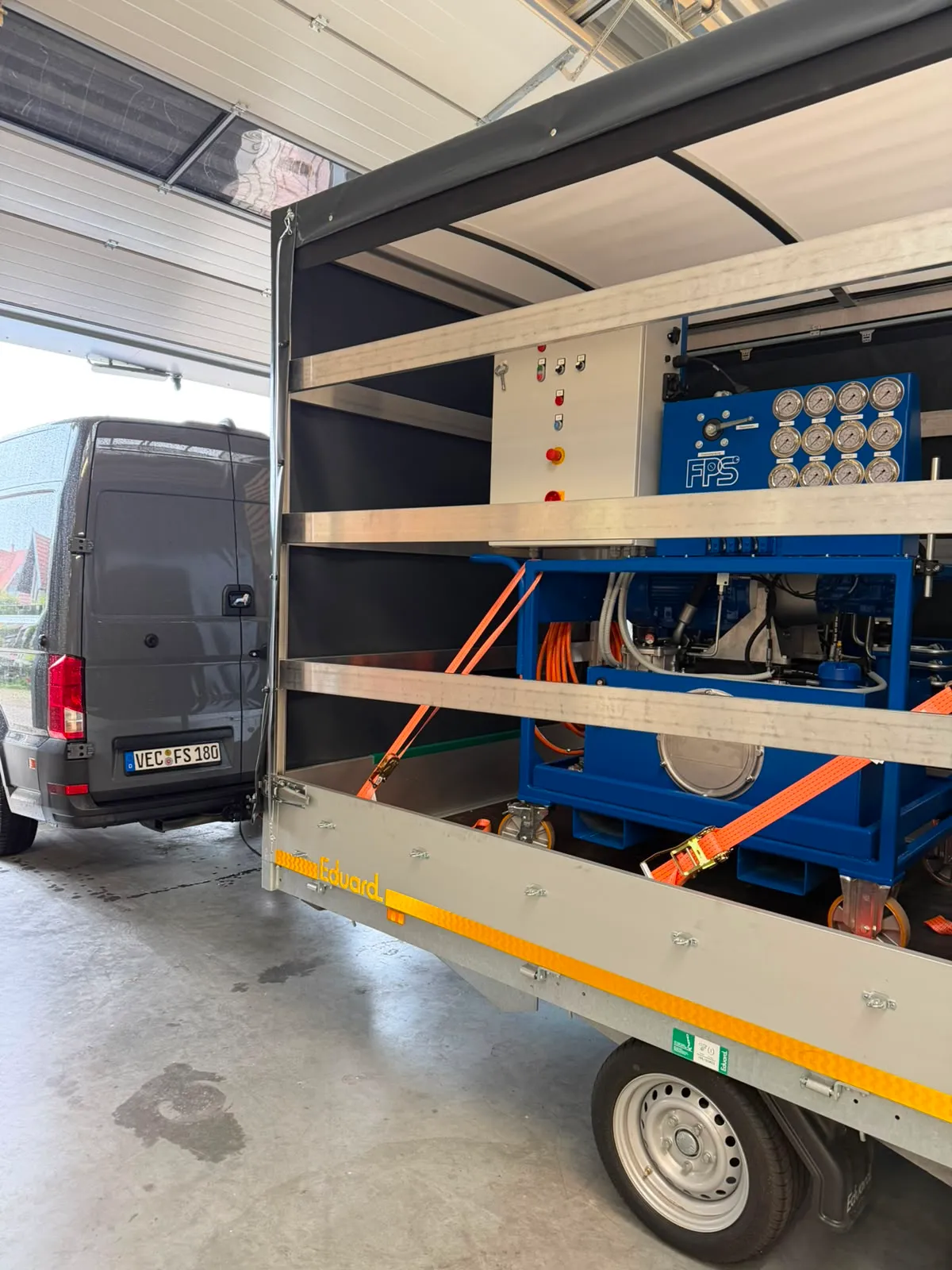 Verladen für den Kundeneinsatz