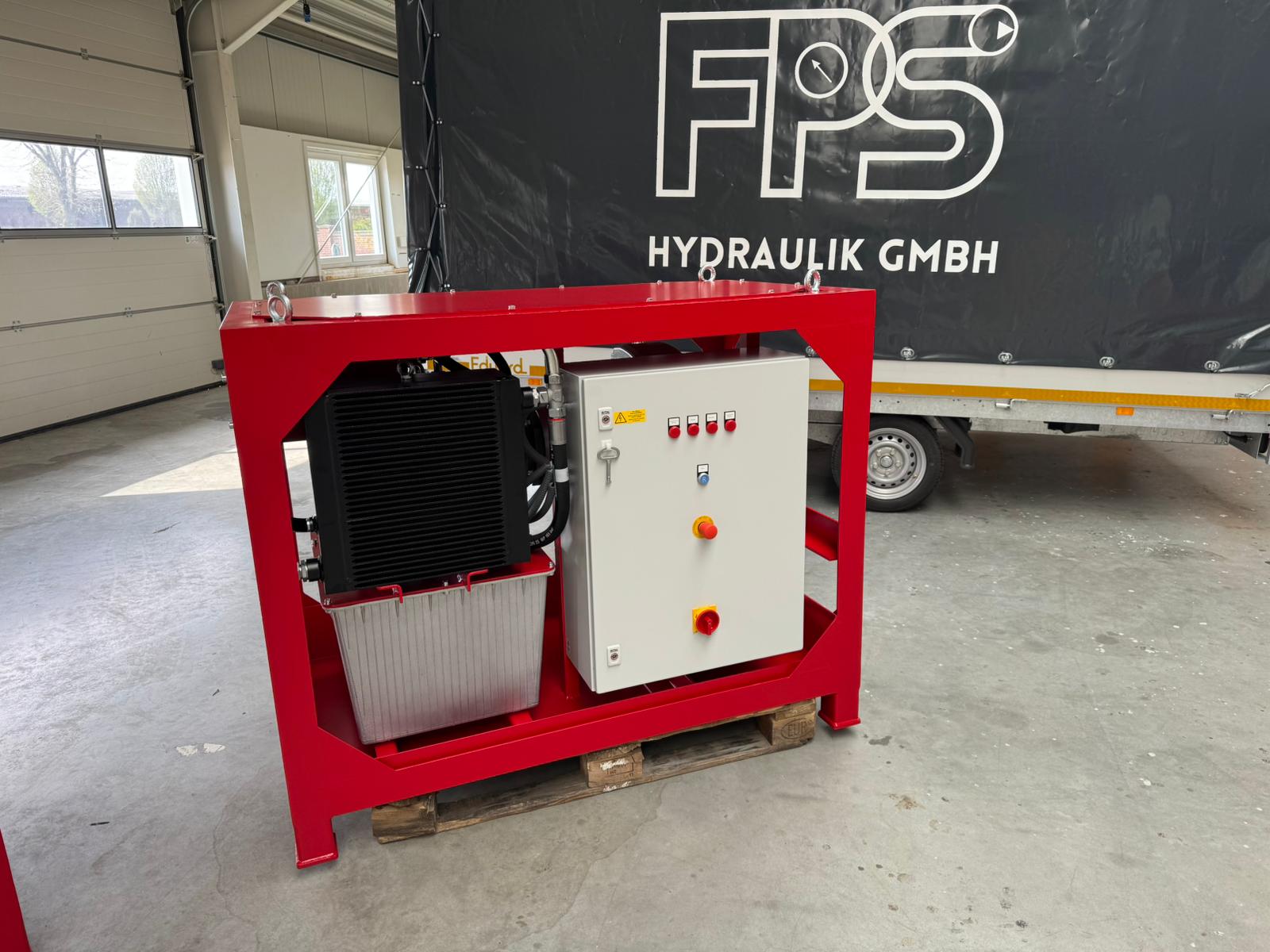 Hydraulikaggregat mit E-Steuerung und Schaltkasten – FPS Hydraulik